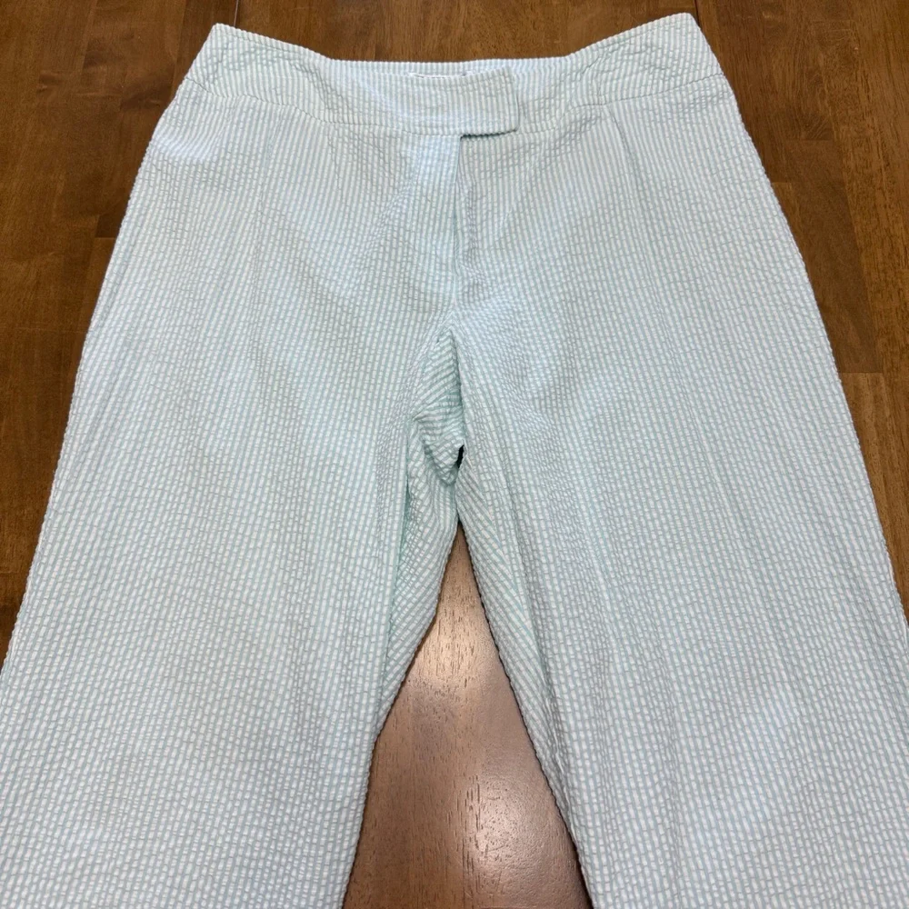 Pendleton seersucker pants womens 10 striped preppy beach coastal cruise‎ resort